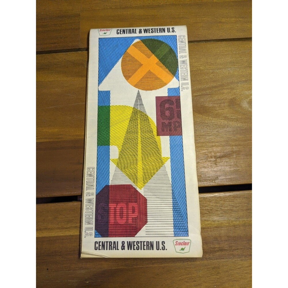Vintage 1968 Sinclair Central And Western US Travel Brochure Map